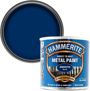 Hammerite Direct to Rust Metal Paint - Smooth Blue Finish 250ML