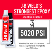 J B Weld 8265S Original Cold Weld Steel Reinforced Epoxy Metal to Metal Glue, 2 oz, Dark Grey