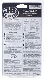 JB WELD 50240 Clearweld Epoxy (8Oz, 8fl.oz)
