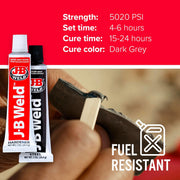 J B Weld 8265S Original Cold Weld Steel Reinforced Epoxy Metal to Metal Glue, 2 oz, Dark Grey