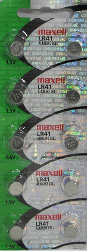 Maxell Genuine LR41 AG3 192 Alkaline 1.5v Battery (Pack of 10)