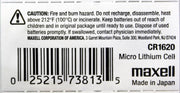 Maxell 2PC CR1620 1620 Micro Lithium Cell battery 3V