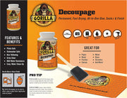Gorilla 101819 Decoupage Gloss, Clear, 1 Pack