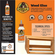 Gorilla Wood Glue, 8 Ounce Bottle, (Pack of 1)