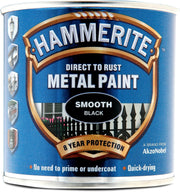Hammerite Metal Paint Smooth Black 250ml