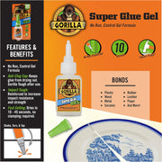 Gorilla Super Glue Gel, 20 Gram, Clear, (Pack of 1)