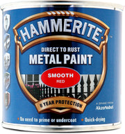 Hammerite Direct to Rust Metal Paint - Smooth Red Finish 250ML