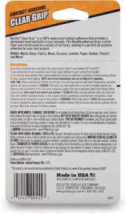 Gorilla Clear Grip Contact Adhesive Minis, Waterproof, Four .2 Ounce Tubes, Clear, (Pack Of 1)
