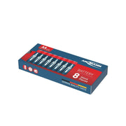 ANSMANN 5015280 RED Alkaline-Batteries, Mignon (AA), LR6, 8pcs General Use Remote Wall clock Flash Light Home toys Office Pack 5 year shelf life