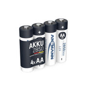 Ansmann 5035212 High Capacity NiMH AA 2850 mAh 4-Pack Blister Rechargeable Batteries AD
