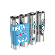 ANSMANN AA Rechargeable Batteries 2850mAh high-capacity high-rate rechargeable NiMH AA Batteries for flashlight, camera, radio etc. (4-Pack) (5035092 VE12)