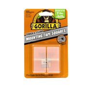 Gorilla Tough & Clear Double Sided Mounting Tape Squares, 24 1" Pre-Cut Clear, (Pack Of 1) - 6067201