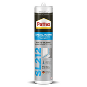 Pattex SL212 White Silicone Sealant Cartridge For Indoor and Outdoor, White, 280 ml, 2637448