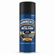 Hammerite Aerosol Metal Paint 400ml - Satin Black 400ml