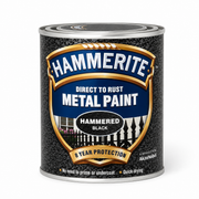 Hammerite Metal Paint Tin - Hammered Black 250ml