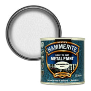 Hammerite Direct to Rust Metal Paint - Hammered White Finish 250ML