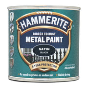 Hammerite 5084904 Metal Paint: Satin Black 250ml